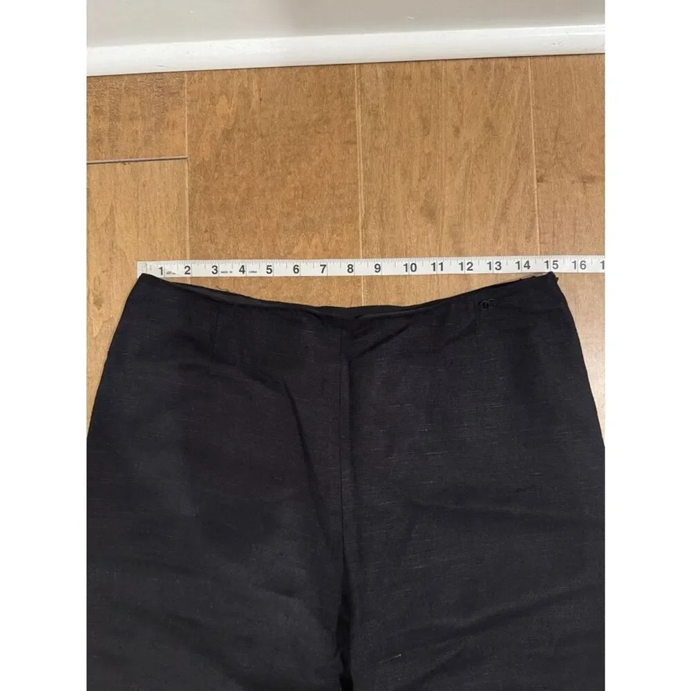 CHANEL Black Silk Pant with Signature Label